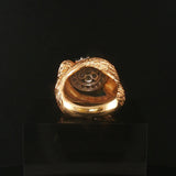 14k Yellow Gold and 1cttw Diamond 20g Heavy Vintage Fancy Ring Size 7.25