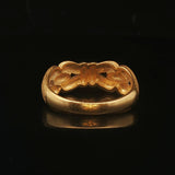22k Yellow Gold 4.1g Solid Ribbed Knot Band Ring Size 5