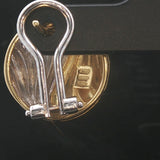 18k Yellow and White Gold 10.7g Vintage Swirl Button Stud Earrings Italy