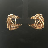 Chimento 18k Yellow Gold 9.7g Hollow Light Vintage Stud Earrings Italy