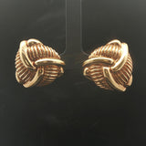 Chimento 18k Yellow Gold 9.7g Hollow Light Vintage Stud Earrings Italy