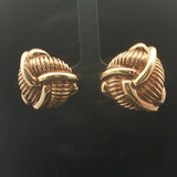 Chimento 18k Yellow Gold 9.7g Hollow Light Vintage Stud Earrings Italy