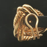 Chimento 18k Yellow Gold 9.7g Hollow Light Vintage Stud Earrings Italy