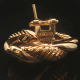 Chimento 18k Yellow Gold 9.7g Hollow Light Vintage Stud Earrings Italy