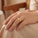 24k Pure Yellow Gold 3.7g Solid Heavy 3.8mm Band Ring Size 5.75