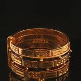 22k Yellow Gold 7.6g Enamel Diamond Cut Multi Band Ring Size 7