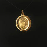 24k Pure Yellow Gold 7.4g Solid Asian Ox Zodiac Charm Pendant