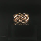 14k Yellow Gold 9.3g Solid Vintage 12mm Braided Band Ring Size 8