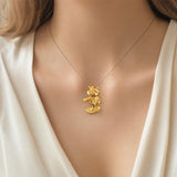 24k Pure Yellow Gold 5.2g Solid Pig on a Skateboard Pendant