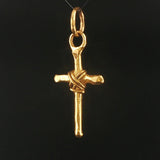 22k Yellow Gold 11.3g Solid Heavy Vintage Cross Pendant 2"