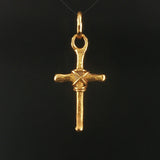22k Yellow Gold 11.3g Solid Heavy Vintage Cross Pendant 2"