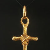 22k Yellow Gold 11.3g Solid Heavy Vintage Cross Pendant 2"