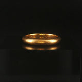 Antique 22k Yellow Gold 6g Solid 3.5mm Band Ring Size 7.5
