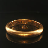 Antique 22k Yellow Gold 6g Solid 3.5mm Band Ring Size 7.5