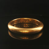 Antique 22k Yellow Gold 6g Solid 3.5mm Band Ring Size 7.5