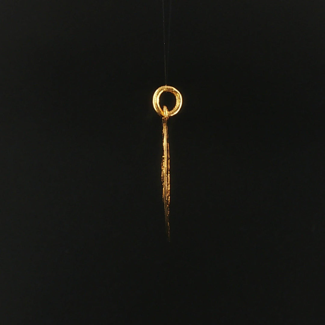 24k Pure Yellow Gold 6.7g Solid Asian Good Fortune Heart Charm Pendant