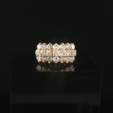14k Yellow Gold and 2cttw Diamond Ladies Cluster Ring Size 7