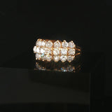 14k Yellow Gold and 2cttw Diamond Ladies Cluster Ring Size 7