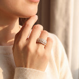 14k Yellow Gold and 2cttw Diamond Ladies Cluster Ring Size 7