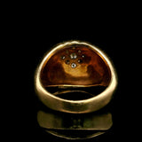 14k Yellow Gold and Diamond 7.3g Ladies Fancy Ring Size 5