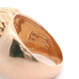 14k Rose Gold and Diamond 16.9g Solid Lion Head Ring Size 7.75