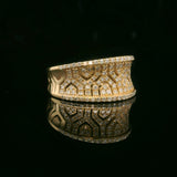Effy 14k Yellow Gold and 1cttw Diamond Fancy Band Ring Size 7