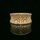 Effy 14k Yellow Gold and 1cttw Diamond Fancy Band Ring Size 7