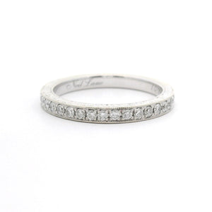 Neil Lane 14k White Gold and Diamond Ladies Band Ring Size 6.5