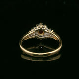 14k Yellow Gold Ruby and Diamond Ladies Vintage Ring Size 8