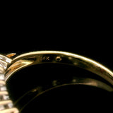14k Yellow Gold Ruby and Diamond Ladies Vintage Ring Size 8