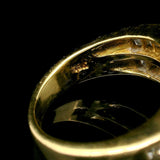 18k Yellow Gold and 3cttw Diamond Heavy Bypass Band Ring Size 6