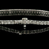 18k White Gold and Diamond 10.4g Vintage Link Bracelet 7.25"