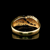 14k Yellow Gold Ruby and 0.71cttw Diamond Fancy Band Ring Size 8