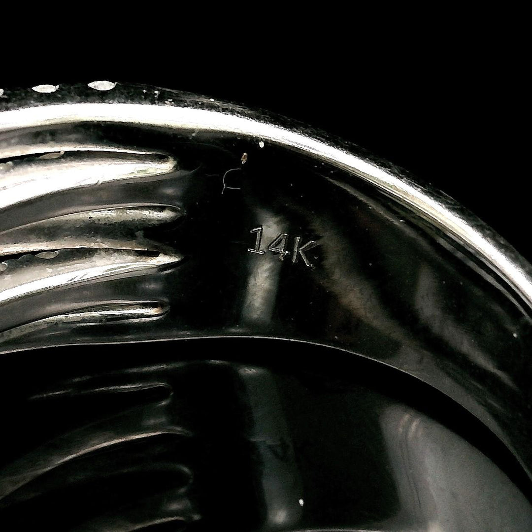 14k White Gold and 1.35cttw Diamond Five Band Ring Size 11
