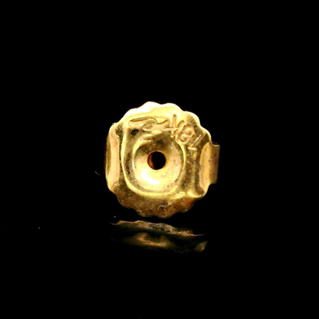 18k Yellow Gold Citrine and Diamond Huggie Earrings