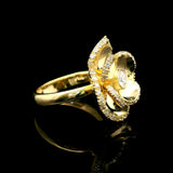 14k Yellow Gold and 0.50cttw Diamond Ladies Floral Ring Size 6.5