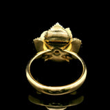 14k Yellow Gold and 0.50cttw Diamond Ladies Floral Ring Size 6.5