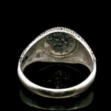 14k White Gold and Diamond Men's Vintage Ring Size 10