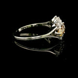 18k White Gold and 1cttw White and Yellow Diamond Ladies Ring Size 7.75