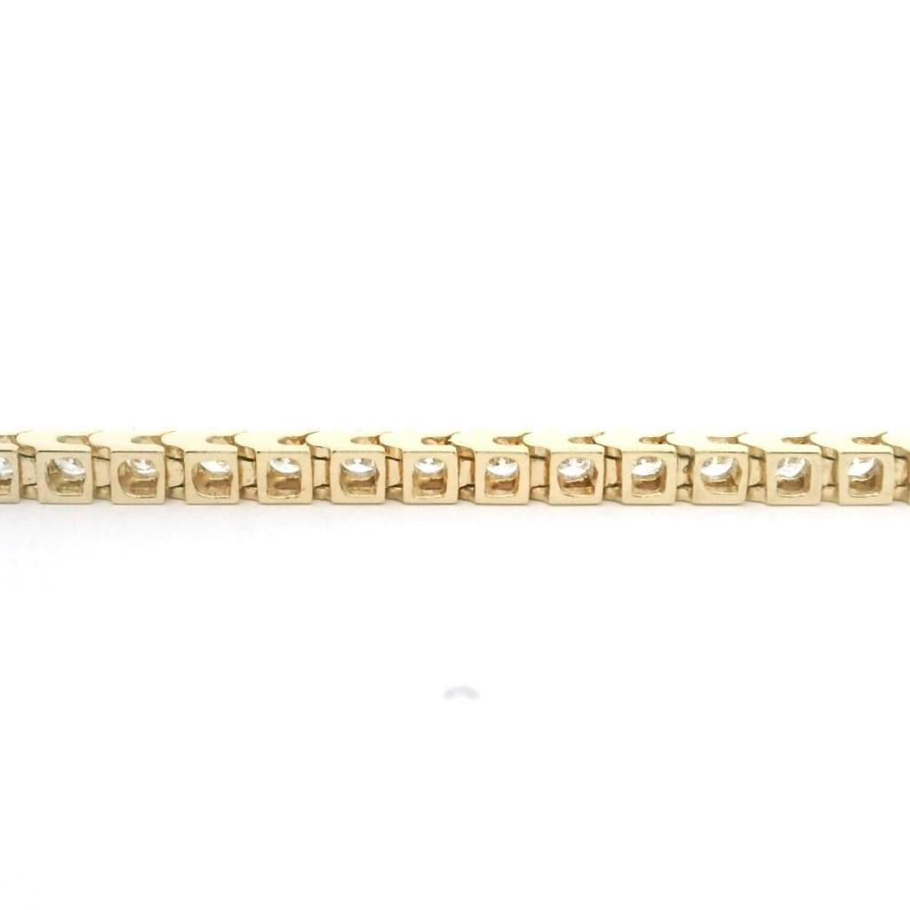 14k Yellow Gold and 2.5cttw Natural Diamond Tennis Bracelet 7"