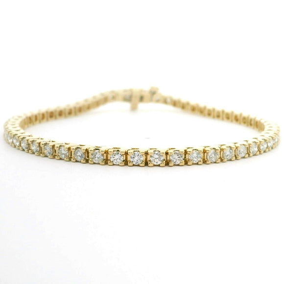 14k Yellow Gold and 2.5cttw Natural Diamond Tennis Bracelet 7