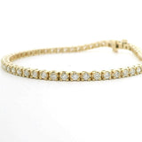 14k Yellow Gold and 2.5cttw Natural Diamond Tennis Bracelet 7"