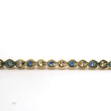 14k Yellow Gold 1.4cttw Diamond and Sapphire Vintage Tennis Bracelet 6.75"