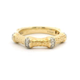 14k Yellow Gold and Diamond Gabriel & Co. 4mm Fancy Band Ring Size 6.25