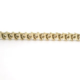 14k Yellow Gold and 1.5cttw Vintage Diamond S Link Tennis Bracelet 7"