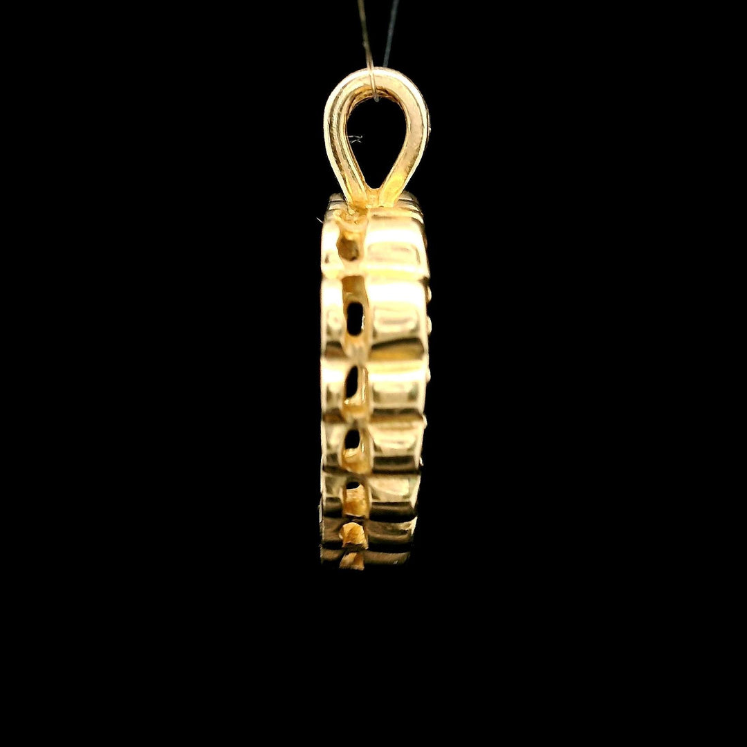 14k Yellow Gold and 1cttw Diamond Heart Pendant
