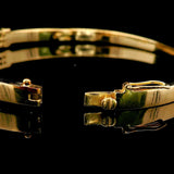 18k Yellow Gold and 0.77cttw Diamond Bangle Bracelet 6.5"