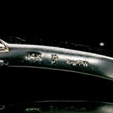 14k White Gold and Diamond 14.6g Solid Bypass Bangle Bracelet 7"