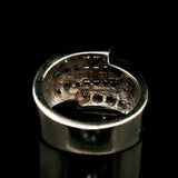 14k White Gold and 2.5cttw Diamond Solid Heavy 14g Ring Size 8