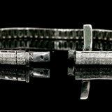 18k White Gold and 8cttw Diamond Heavy 23.6g Ladies Bracelet 7"